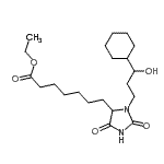 CAS#: 72814-29-0， Ethyl 7-[3-(3-cyclohexyl-3-hydroxypropyl)-2,5-dioxo-4-imidazolidinyl]heptanoate
