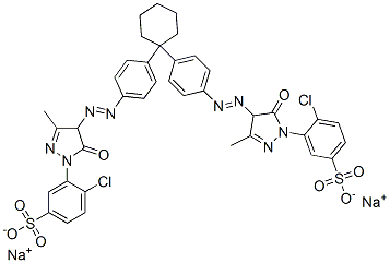 CAS#: 72828-65-0， Disodium 4-Chloro-3-[4-[4-[1-[4-[[1-(2-Chloro-5-Sulfonatophenyl)-3-Methyl-5-Oxo-4H-Pyrazol-4-Yl]Diazenyl]Phenyl]Cyclohexyl]Phenyl]Diazenyl-3-Methyl-5-Oxo-4H-Pyrazol-1-Yl]Benzenesulfonate