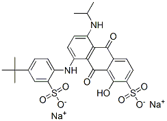 CAS#: 72828-68-3， Disodium 8-[(4-Tert-Butyl-2-Sulfonatophenyl)Amino]-1-Hydroxy-9,10-Dioxo-5-(Propan-2-Ylamino)Anthracene-2-Sulfonate