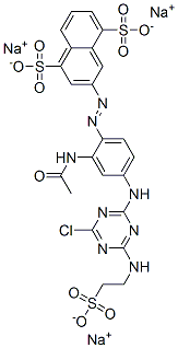 CAS 登录号：72829-27-7， 3-[2-乙酰氨基-4-[[4-氯-6-(2-磺酸乙基氨基)-1,3,5-三嗪-2-基]氨基]苯基]偶氮萘-1,5-二磺酸三钠