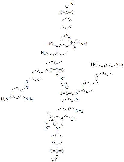 CAS#: 72906-31-1， 4-Amino-3-[[4-[(2,4-Diaminophenyl)Azo]Phenyl]Azo]-5-Hydroxy-6-[(4-Sulphophenyl)Azo]Naphthalene-2,7-Disulphonic Acid Potassium Sodium Salt