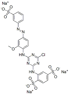 CAS#: 72927-91-4， Trisodium 2-[[4-Chloro-6-[[2-Methoxy-4-(3-Sulfonatophenyl)Diazenylphenyl]Amino]-1,3,5-Triazin-2-Yl]Amino]Benzene-1,4-Disulfonate