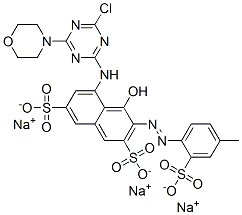 CAS#: 72927-92-5， Trisodium (3Z)-5-[(4-Chloro-6-Morpholin-4-Yl-1,3,5-Triazin-2-Yl)Amino]-3-[(4-Methyl-2-Sulfonatophenyl)Hydrazinylidene]-4-Oxonaphthalene-2,7-Disulfonate
