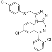 CAS#: 72930-61-1， 8-Chloro-6-(2-Chlorophenyl)-1-[(4-Chlorophenyl)Sulfanylmethyl]-4H-[1,2,4]Triazolo[4,3-a][1,4]Benzodiazepine
