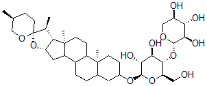CAS#: 72947-73-0， Sarsasapogenin 3-O-beta-D-Xylopyranosyl-(1-4)-beta-D-Glucopyranoside