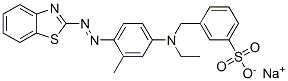 CAS#: 72968-74-2， Sodium 3-[[[4-(1,3-Benzothiazol-2-Yldiazenyl)-3-Methylphenyl]-Ethylamino]Methyl]Benzenesulfonate