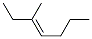 structure of CAS# 7300-03-0, 3-Methyl-3-Heptene;3-Heptene, 3-Methyl-, Trans;3-Methyl-3-Heptene (Cis,Trans);3-Heptene, 3-Methyl-