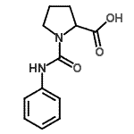 结构式 CAS# 73096-22-7, 1-(苯基氨基甲酰)脯氨酸