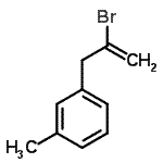 structure of CAS# 731772-18-2, 1-(2-Bromo-2-propen-1-yl)-3-methylbenzene;2-Bromo-3-(3-methylphenyl)-1-propene;2-Bromo-3-(3-methylphenyl)prop-1-ene;3-(2-Bromoprop-2-en-1-yl)toluene