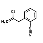 结构式 CAS# 731772-23-9, 2-(2-氯-2-丙烯-1-基)苯甲腈