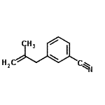 结构式 CAS# 731772-73-9, 3-(2-甲基-2-丙烯-1-基)苯甲腈