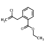 structure of CAS# 731772-78-4, Ethyl 2-(2-chloro-2-propen-1-yl)benzoate;3-(2-carboethoxyphenyl)-2-chloro-1-propene