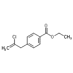 structure of CAS# 731772-89-7, Ethyl 4-(2-chloro-2-propen-1-yl)benzoate;3-(4-carboethoxyphenyl)-2-chloro-1-propene