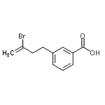 structure of CAS# 732249-31-9, 3-(3-Bromo-3-buten-1-yl)benzoic acid;3-(3-bromo-3-butenyl)benzoic acid