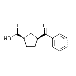 structure of CAS# 732251-89-7, (1R,3S)-3-Benzoylcyclopentanecarboxylic acid;cis-3-Benzoylcyclopentane-1-carboxylic acid;MFCD01311185