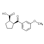 structure of CAS# 732253-60-0, (1R,2S)-2-(3-Methoxybenzoyl)cyclopentanecarboxylic acid;cis-2-(3-Methoxybenzoyl)cyclopentane-1-carboxylic acid