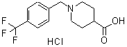 结构式 CAS# 732256-85-8, 1-(4-三氟甲基-苄基)-哌啶-4-羧酸盐酸盐