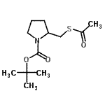 CAS#: 73236-85-8， 2-Methyl-2-propanyl 2-[(acetylsulfanyl)methyl]-1-pyrrolidinecarboxylate