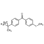 structure of CAS# 73242-05-4, [4-(2-Methyl-2-propanyl)phenyl][4-(methylsulfanyl)phenyl]methanone;4-tert-Butyl-4'-(thiomethyl)benzophenone