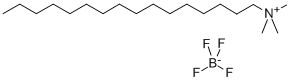 结构式 CAS# 73257-08-6, 正十六烷基三甲基铵四氟硼酸盐