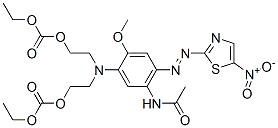 CAS#: 73275-65-7， Ethyl 5-[5-Acetamido-2-Methoxy-4-[(5-Nitrothiazol-2-Yl)Azo]Phenyl]-9-Oxo-2,8,10-Trioxa-5-Azadodecanoate