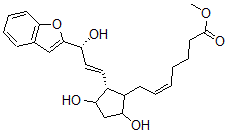 CAS#: 73285-87-7， Methyl (Z)-7-[(2R)-2-[(E,3R)-3-(1-Benzofuran-2-Yl)-3-Hydroxyprop-1-Enyl]-3,5-Dihydroxycyclopentyl]Hept-5-Enoate