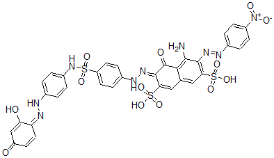 CAS#: 73309-49-6， (3Z)-5-Amino-3-[[4-[[4-[(2Z)-2-(2-Hydroxy-4-Oxo-1-Cyclohexa-2,5-Dienylidene)Hydrazinyl]Phenyl]Sulfamoyl]Phenyl]Hydrazinylidene]-6-(4-Nitrophenyl)Diazenyl-4-Oxonaphthalene-2,7-Disulfonic Acid