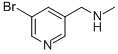 structure of CAS# 73335-64-5, N-Methyl-(5-Bromopyrid-3-Yl)Methylamine;3-Bromo-5-[(Methylamino)Methyl]Pyridine 95%;1-(5-Bromopyridin-3-Yl)-N-Methylmethanamine;(5-Bromopyridin-3-Yl)-N-Methylmethylamine