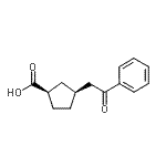 structure of CAS# 733740-23-3, (1R,3S)-3-(2-Oxo-2-phenylethyl)cyclopentanecarboxylic acid;cis-3-(2-oxo-2-phenylethyl)cyclopentane-1-carboxylic acid;MFCD01319717