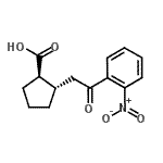 结构式 CAS# 733740-76-6, (1R,2S)-2-[2-(2-硝基苯基)-2-氧代乙基]环戊烷羧酸