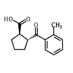 structure of CAS# 733740-79-9, (1R,2R)-2-(2-Methylbenzoyl)cyclopentanecarboxylic acid;trans-2-(2-methylbenzoyl)cyclopentane-1-carboxylic acid
