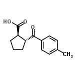 结构式 CAS# 733740-81-3, (1R,2R)-2-(4-甲基苯甲酰)环戊烷羧酸