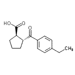 结构式 CAS# 733740-94-8, (1R,2R)-2-(4-乙基苯甲酰)环戊烷羧酸