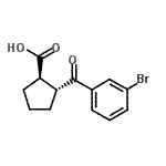 结构式 CAS# 733740-96-0, (1R,2R)-2-(3-溴苯甲酰基)环戊烷羧酸
