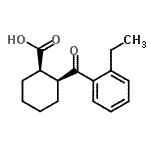 结构式 CAS# 733742-64-8, (1R,2S)-2-(2-乙基苯甲酰)环己烷羧酸