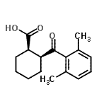 structure of CAS# 733742-68-2, (1R,2S)-2-(2,6-Dimethylbenzoyl)cyclohexanecarboxylic acid;cis-2-(2,6-dimethylbenzoyl)cyclohexane-1-carboxylic acid