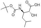 结构式 CAS# 73397-26-9, 叔丁氧羰基-(2R,3R)-3-氨基-2-羟基-5-甲基己酸
