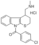 CAS#: 73426-06-9， (4-Chlorophenyl)-[4-(Methylaminomethyl)-3,4-Dihydro-2H-Thiopyrano[2,3-b]Indol-9-Yl]Methanone Hydrochloride