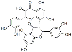 CAS 登录号：73428-17-8， (2R,3R)-2-(3,4-二羟基苯基)-8-[(2S,3R)-2-(3,4-二羟基苯基)-5,7-二羟基-4-氧代色满-3-基]-3,5,7-三羟基色满-4-酮