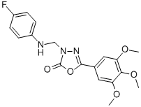 CAS#: 73484-44-3， 3-[[(4-Fluorophenyl)Amino]Methyl]-5-(3,4,5-Trimethoxyphenyl)-1,3,4-Oxadiazol-2-One