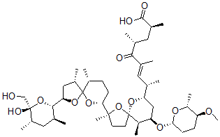 CAS#: 73522-76-6， (E,2S,4R,8S)-8-[(2S,5R,7S,9R,10R)-2-[(2R,4S,7R,10R)-2-[(2S,3S,5S,6R)-6-Hydroxy-6-(Hydroxymethyl)-3,5-Dimethyloxan-2-Yl]-4,10-Dimethyl-1,6-Dioxaspiro[4.5]Decan-7-Yl]-9-[(2R,5S,6R)-5-Methoxy-6-Methyloxan-2-Yl]Oxy-2,10-Dimethyl-1,6-Dioxaspiro[4.5]Decan-7-Yl]-2,4,6-Trimethyl-5-Oxonon-6-Enoic Acid