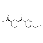结构式 CAS# 735269-77-9, (1R,3S)-3-(4-乙基苯甲酰)环己烷羧酸