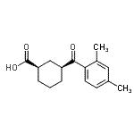 结构式 CAS# 735269-83-7, (1R,3S)-3-(2,4-二甲基苯甲酰)环己烷羧酸