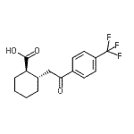 structure of CAS# 735275-00-0, (1R,2S)-2-{2-Oxo-2-[4-(trifluoromethyl)phenyl]ethyl}cyclohexanecarboxylic acid;trans-2-[<wbr>2-oxo-2-(<wbr>4-trifluo<wbr>romethylp<wbr>henyl)eth<wbr>yl]cycloh<wbr>exane-1-c<wbr>arboxylic<wbr> acid