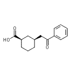 structure of CAS# 735275-04-4, (1R,3S)-3-(2-Oxo-2-phenylethyl)cyclohexanecarboxylic acid;cis-3-(2-oxo-2-phenylethyl)cyclohexane-1-carboxylic acid