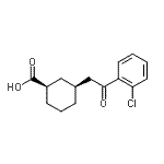 结构式 CAS# 735275-21-5, (1R,3S)-3-[2-(2-氯苯基)-2-氧代乙基]环己烷羧酸