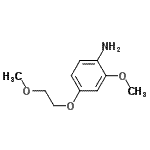 结构式 CAS# 736133-48-5, 2-甲氧基-4-(2-甲氧基乙氧基)苯胺