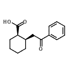 结构式 CAS# 736136-28-0, (1R,2R)-2-(2-氧代-2-苯基乙基)环己烷羧酸