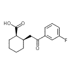 结构式 CAS# 736136-42-8, (1R,2R)-2-[2-(3-氟苯基)-2-氧代乙基]环己烷羧酸