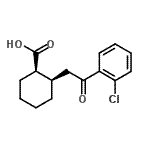 结构式 CAS# 736136-45-1, (1R,2R)-2-[2-(2-氯苯基)-2-氧代乙基]环己烷羧酸